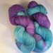 Fantasy on Silver Sparkle SW Merino Nylon Stellina Hand dyed fingering weight sock yarn
