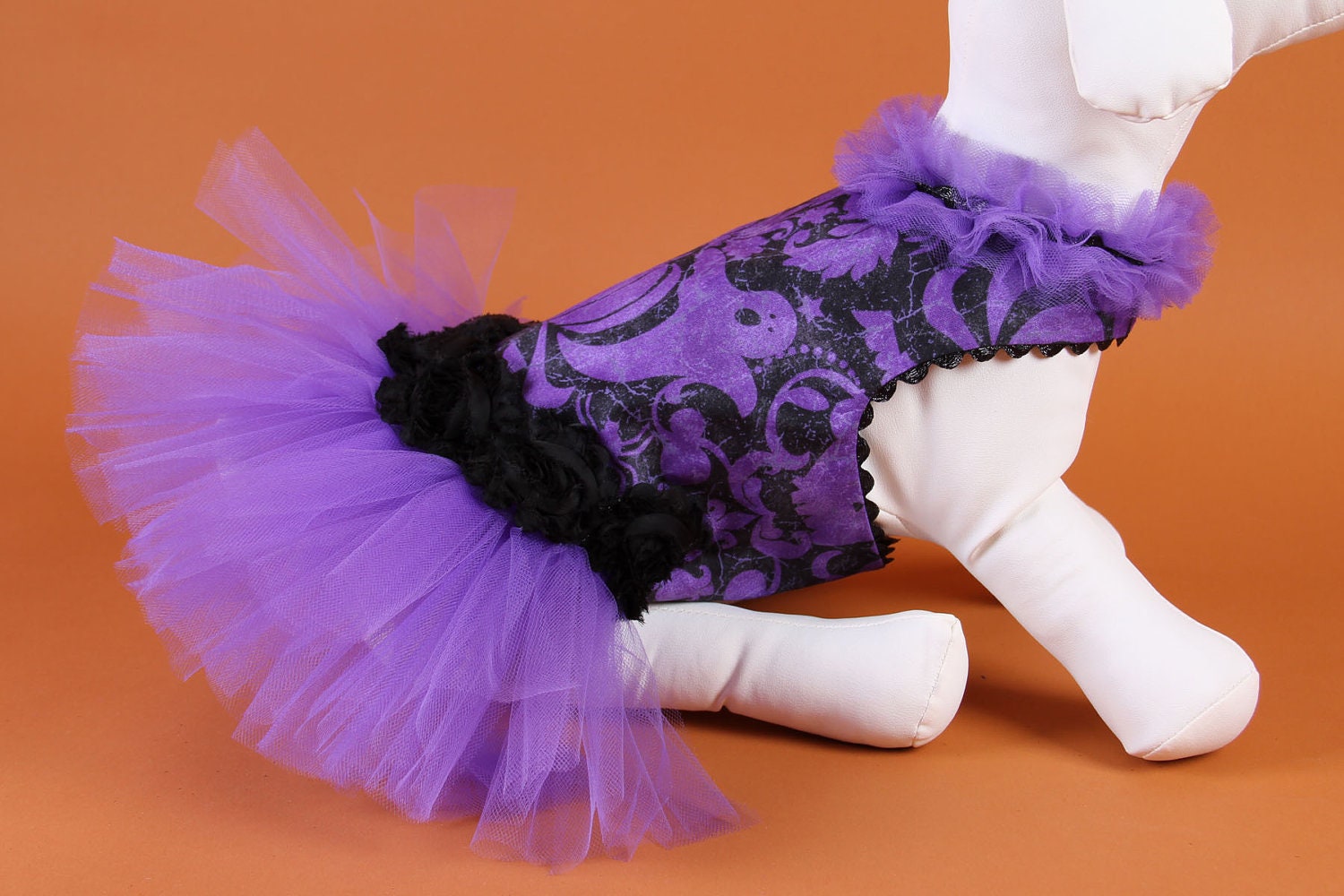 Halloween Damask Dog Party Dress by JustForBella on Etsy