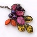 Pink Purple Beaded Necklace, Gemstone Necklace, Nature Jewelry, Winter Jewelry