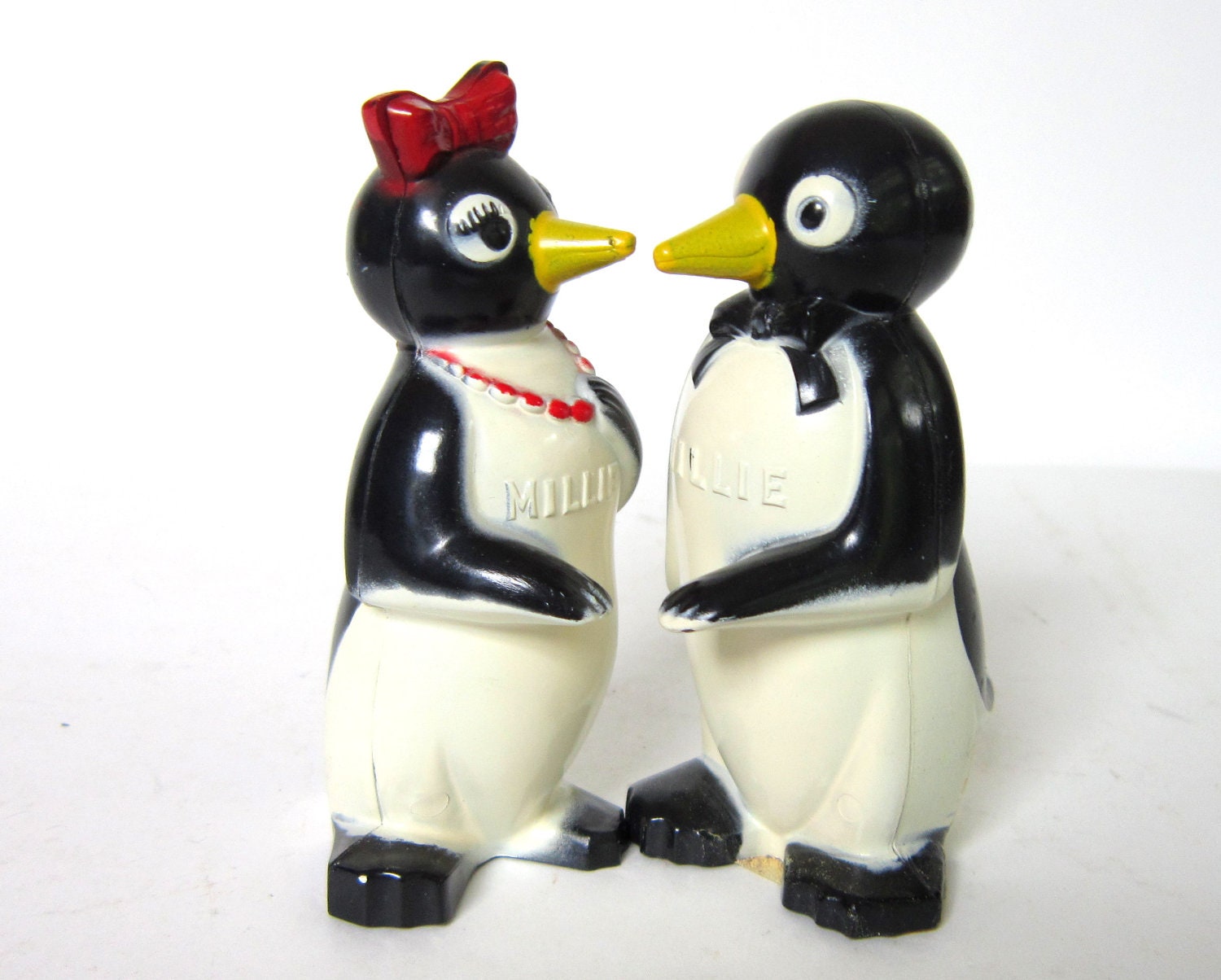 Vintage Penguin Salt & Pepper Shakers Kool Cigarettes Willie