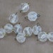 Set of 10 Faceted Crystal Glass Beads Connectors - With Looped Head Pins - 1940s Japanese NOS - Vintage Antique