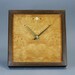 Ash Burl Veneer And Walnut Wood Wall / Mantle Clock 10 Inches Square