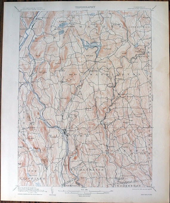 Antique Rare New Milford Connecticut 1908 US by SeaGlassPrimitives