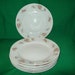Six (6), Hand Painted, Nippon China 7 3/4" Salad Plates. Delicate Rose Pattern.