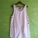 90s white denim mini jumper dress by express