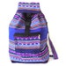 Tribal Fabric Backpack, Latin American, Peru, Cobalt Blue Stripes