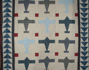 Airplane Quilt Pattern - Digitial Download