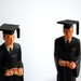 Vintage Graduate Cake Topper-Graduation Celebration Statues 1960s Cap and Gown with Diploma Happy Graduation