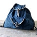 SALE Vintage backpack bag teal sodalite blue fashion accessories 80s festival