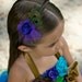 Peacock headband, Flower girl headband