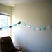 Doily Garland - Christmas, Hand Dyed, Silver and Blue, Dessert Table, Shabby Chic, Rustic, Wedding, Baby Shower, Baby Room Decoration