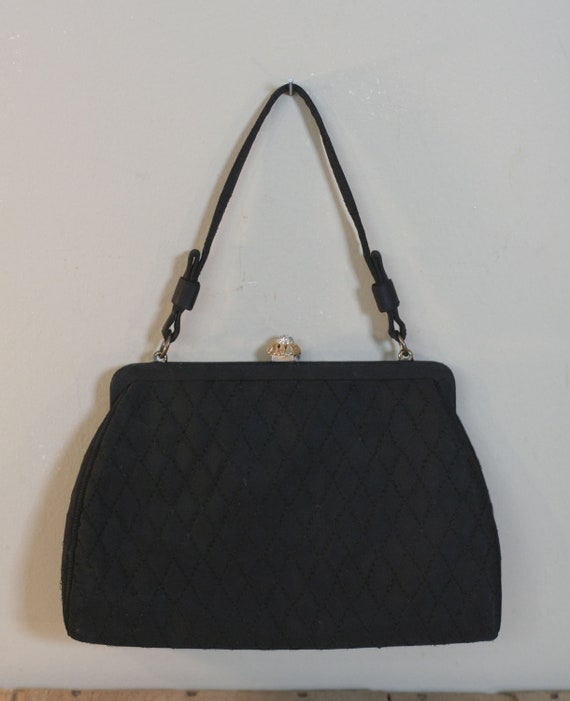 black fabric purse