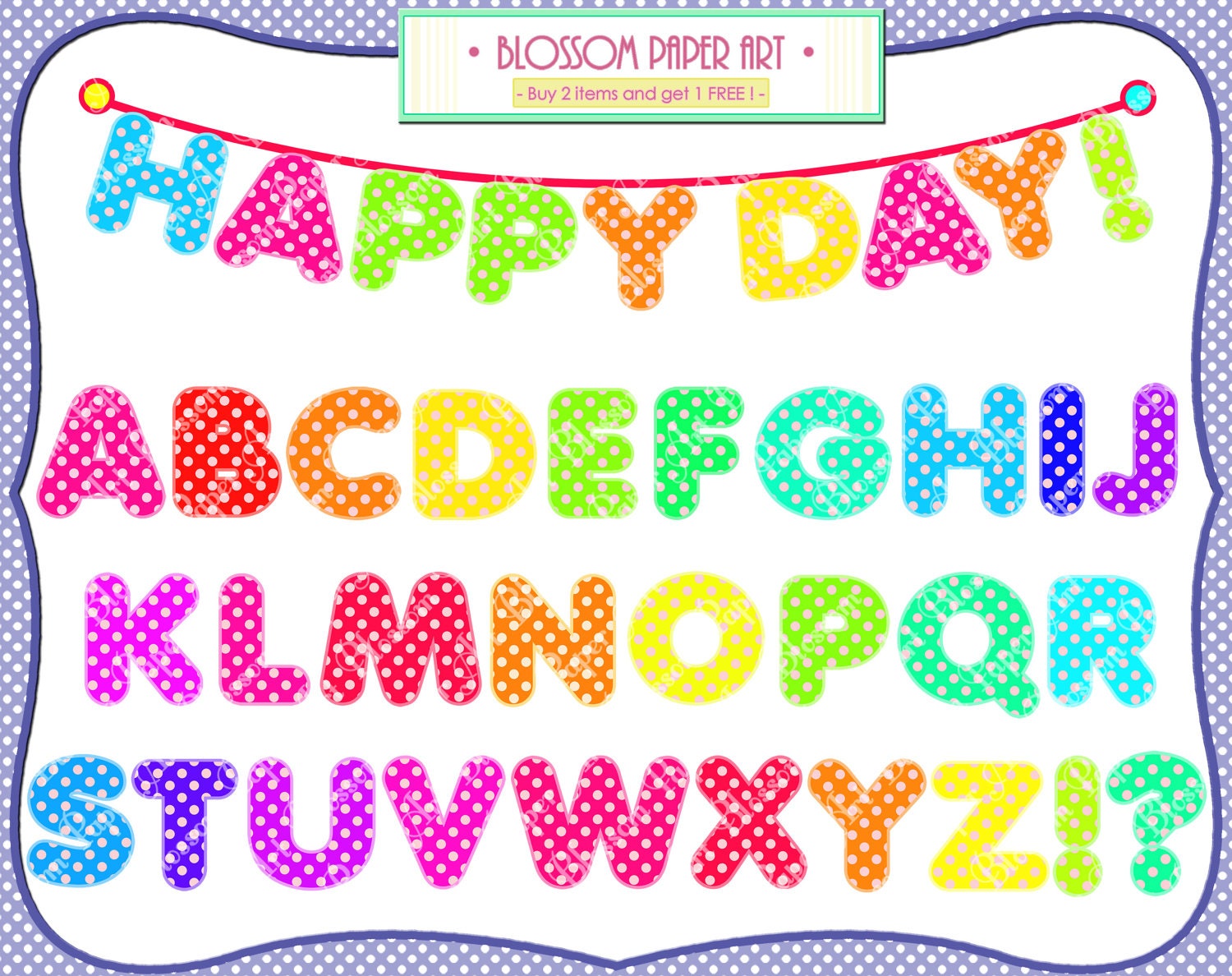 Free Printable Colourful Letters