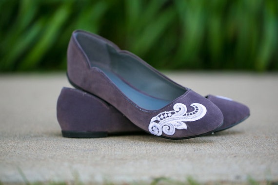 charcoal ballet flats