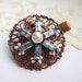 Light Blue Rhinestone Clip - Something Blue - Alligator Type Hair Pin Vintage Rhinestone Wedding Hair Piece