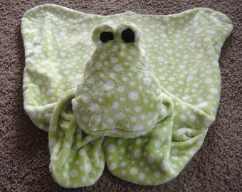 Minky Snuggle Blanket Toy, animal security blanket buddy,sculptured with animal head,Elephant,cows,dogs,frogs,giraffes,lions,panda bear