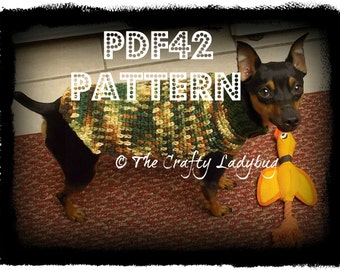 Crochet dog sweater pattern - size XS only - PDF42 digital download