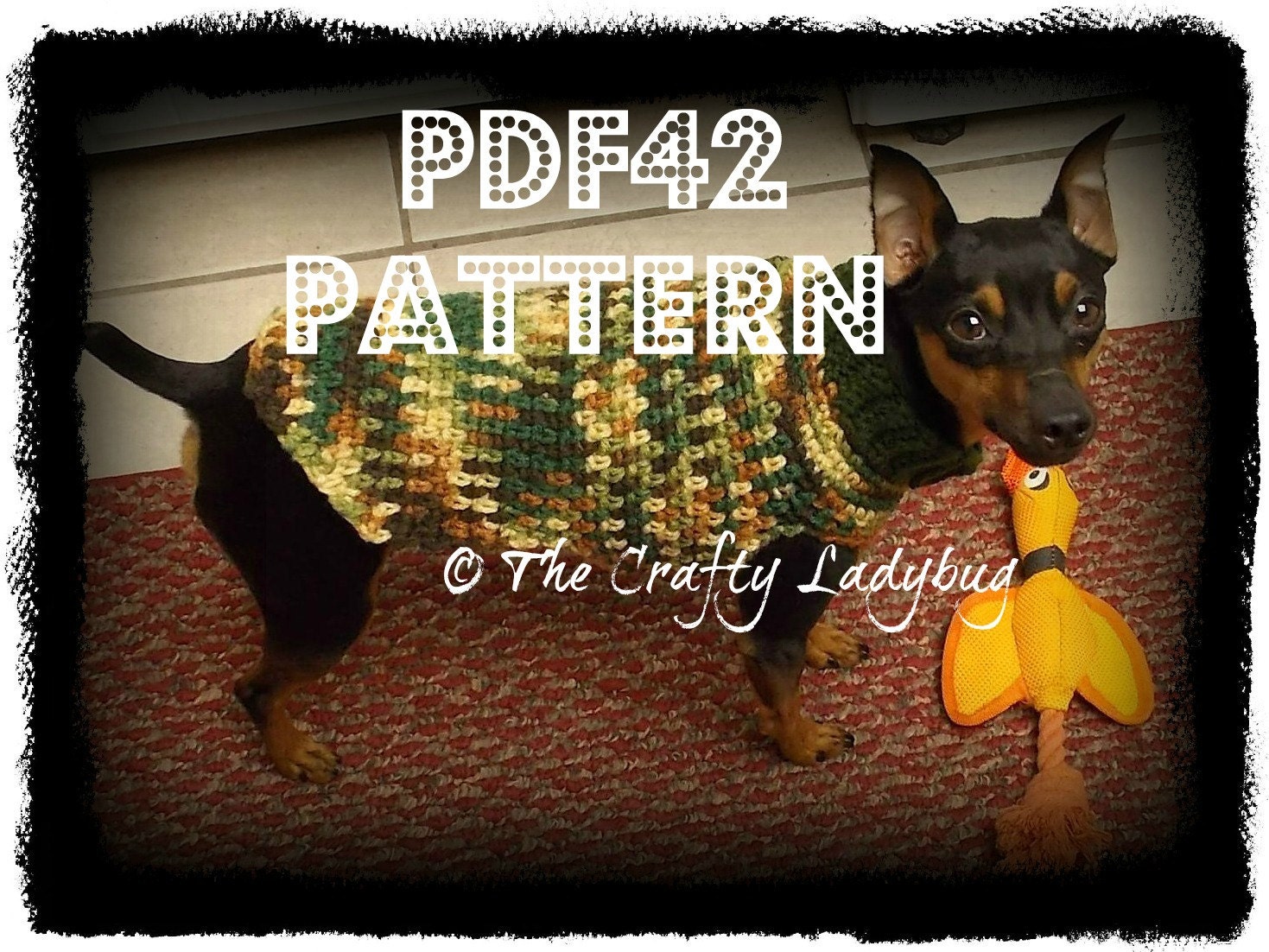 Crochet dog sweater pattern size XS only PDF42 digital