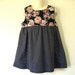 SALE - Girls Summer Dress - Black & Orange Flower Dress (Size 4-5)