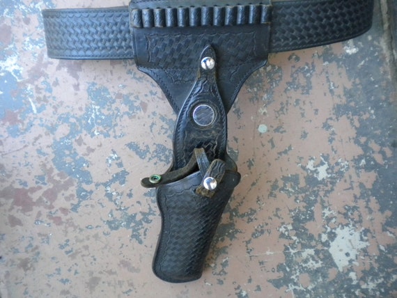 Gun Holster BUCHEIMER CLARK Leather Belt 3 Piece Set