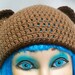 Crochet Teddy Bear Beanie Hat Adult Teen Size