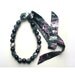 Fabric Bead Necklace - Dark Gray and Pink Silk - Punk Rock Glam Statement Jewelry, Fabric Necklace, Rocker Chic