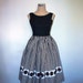 1950s dress. VINTAGE. Jeanne D'Arc original. Black and white cotton. Excellent condition.