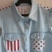 Chambray Tie front sleeveless top - Stars and Stripes