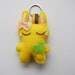 soft yellow bunny cute kawaii key chain key ring charm Christmas little gift