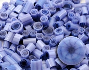 BIGGIES! Purple Nurple 5-7mm Handmade Murrini Chips Millefiori Slice fusing enamel purple lavender grape spring hyacinth Beatlebaby