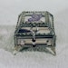 Butterfly Carved Glass Jewelry Box - Faberge Style