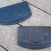 2 Vintage Mexican Handmade Leather Wallets Made in Mexico Brown & Black Aztec Design