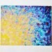 SALE - Beautiful Abstract Acrylic Painting FREE SHIPPING Ocean theme, Water Reflection Sunset Sunrise Artwork Blue, Peach, Pink, Turquoise