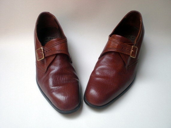 Vintage Mens Dress Shoes Retro Hipster Loafers Monk Strap