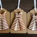 Origami Striped Dresses Gift Tags Set of Three