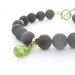 Black Lava - Peridot 14kt Gold Filled Bracelet