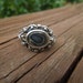 Vintage Abalone Ring, Sterling Silver with Paua Shell, Size 6