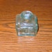 Antique L H Thomas Co Chicago Inkwell Aqua Square Embossed