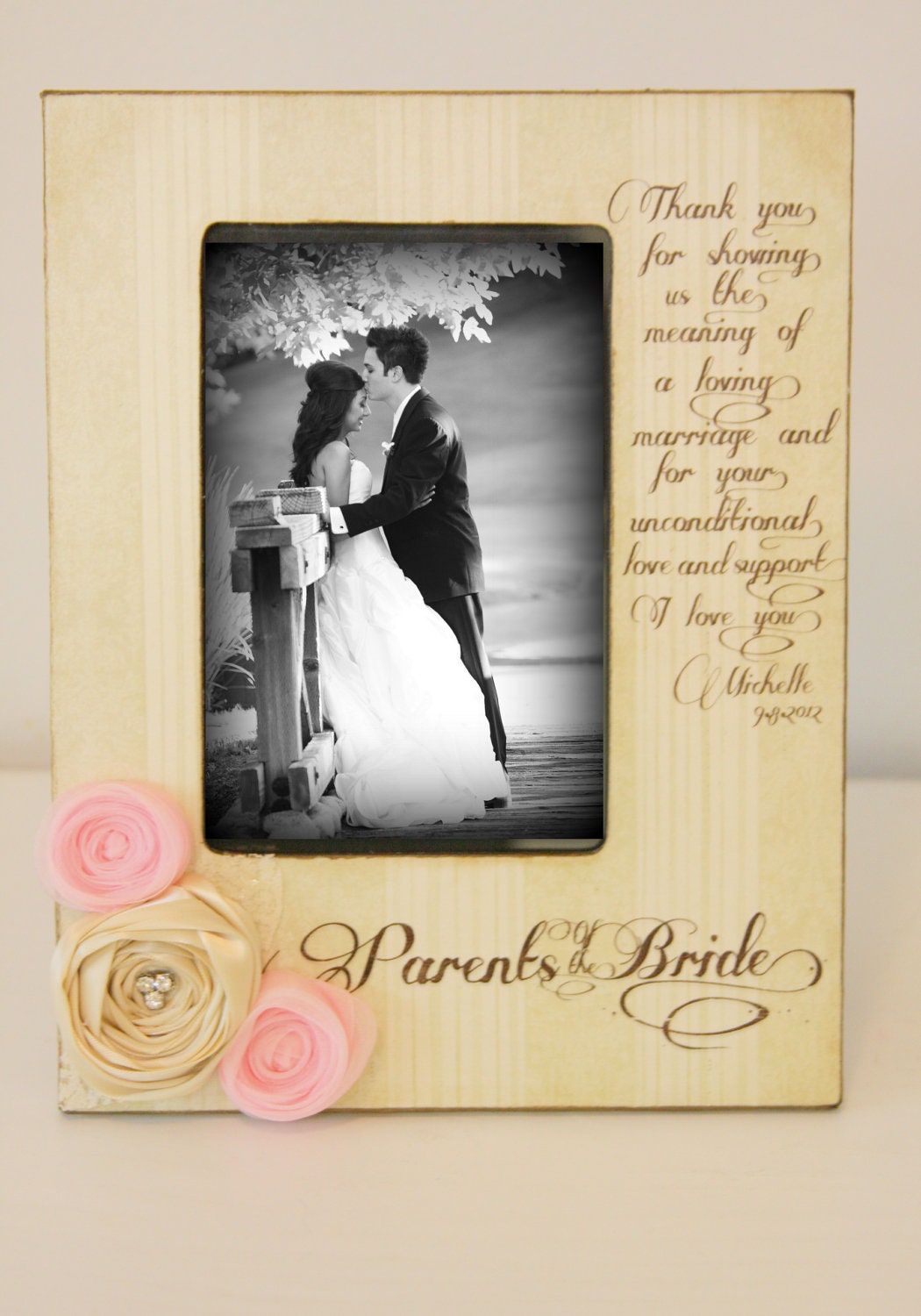 Parents of the Bride Picture Frame Vintage Gift Keepsake