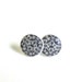 Mille fleurs earring studs black and white floral earring studs ear post