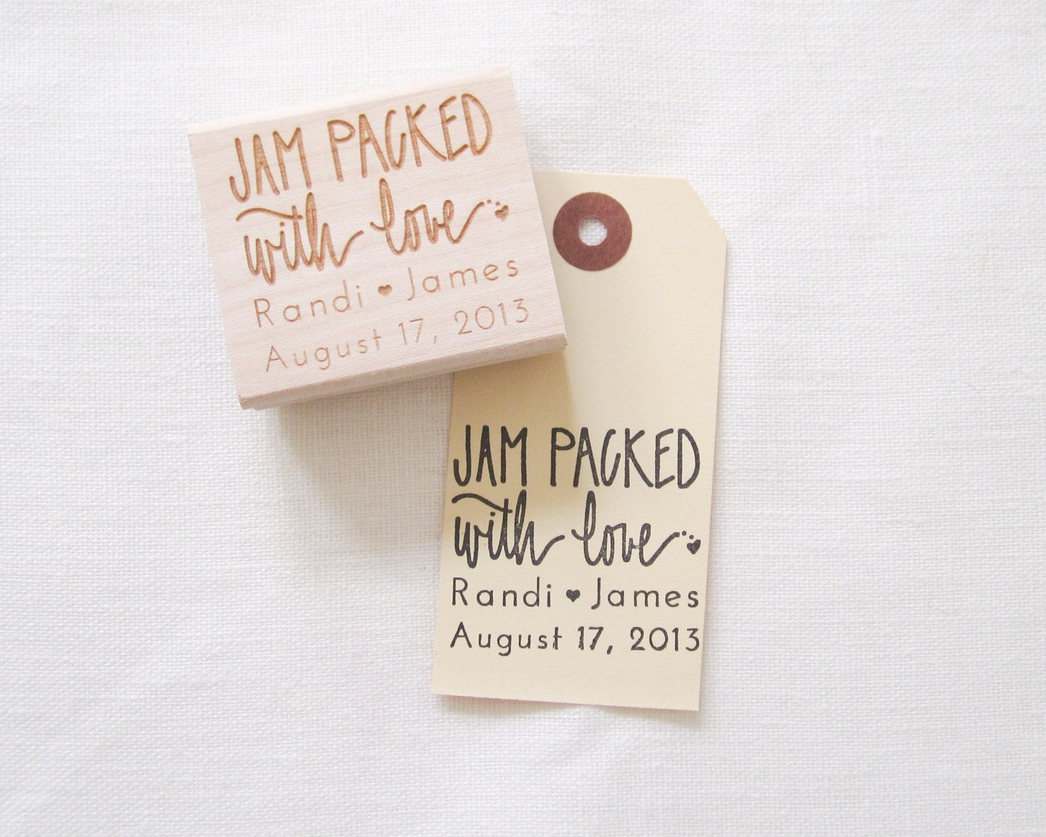 Custom Wedding Favor Stamp Jam Favors Jelly Favors Hand