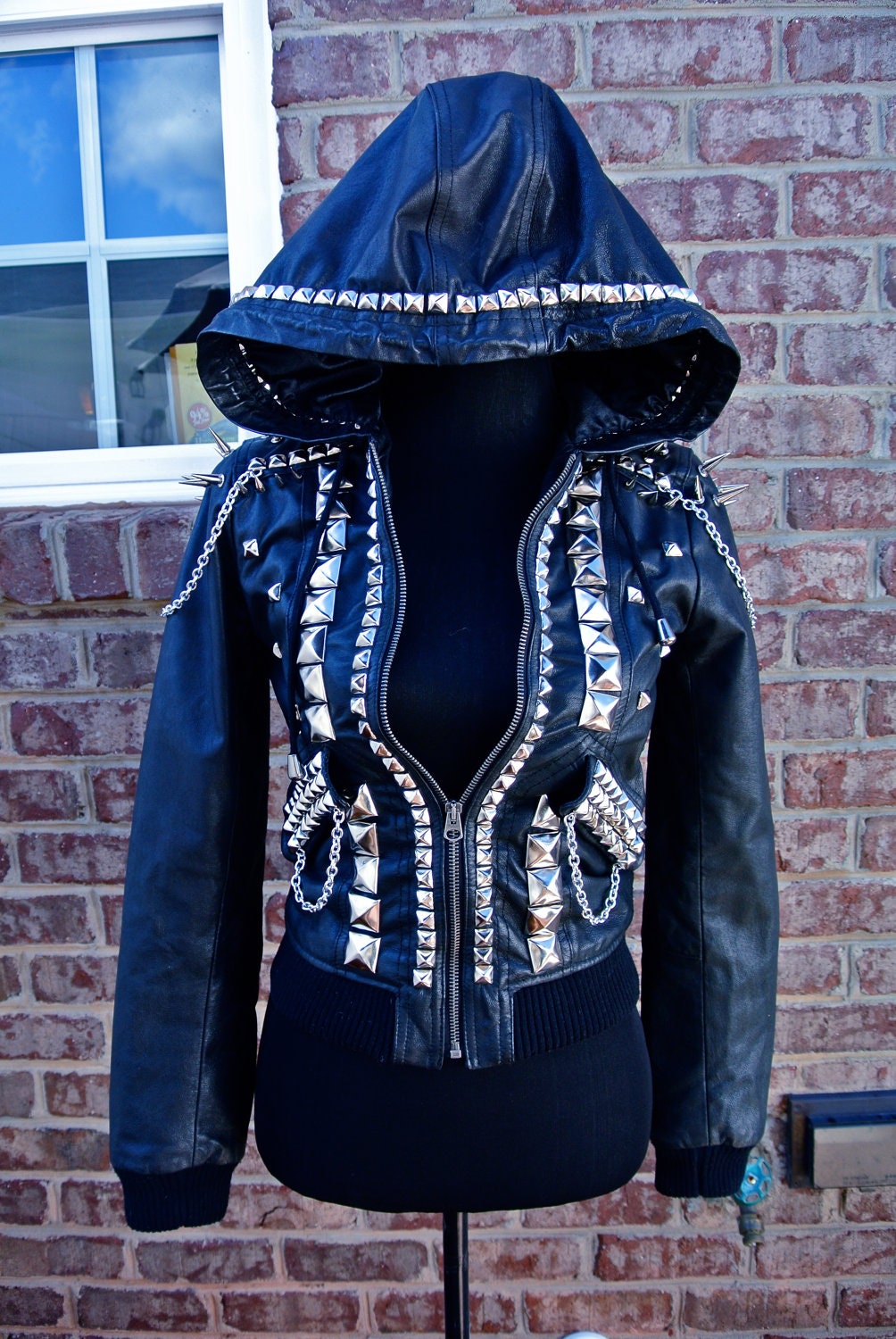 rob zombie skeleton leather jacket