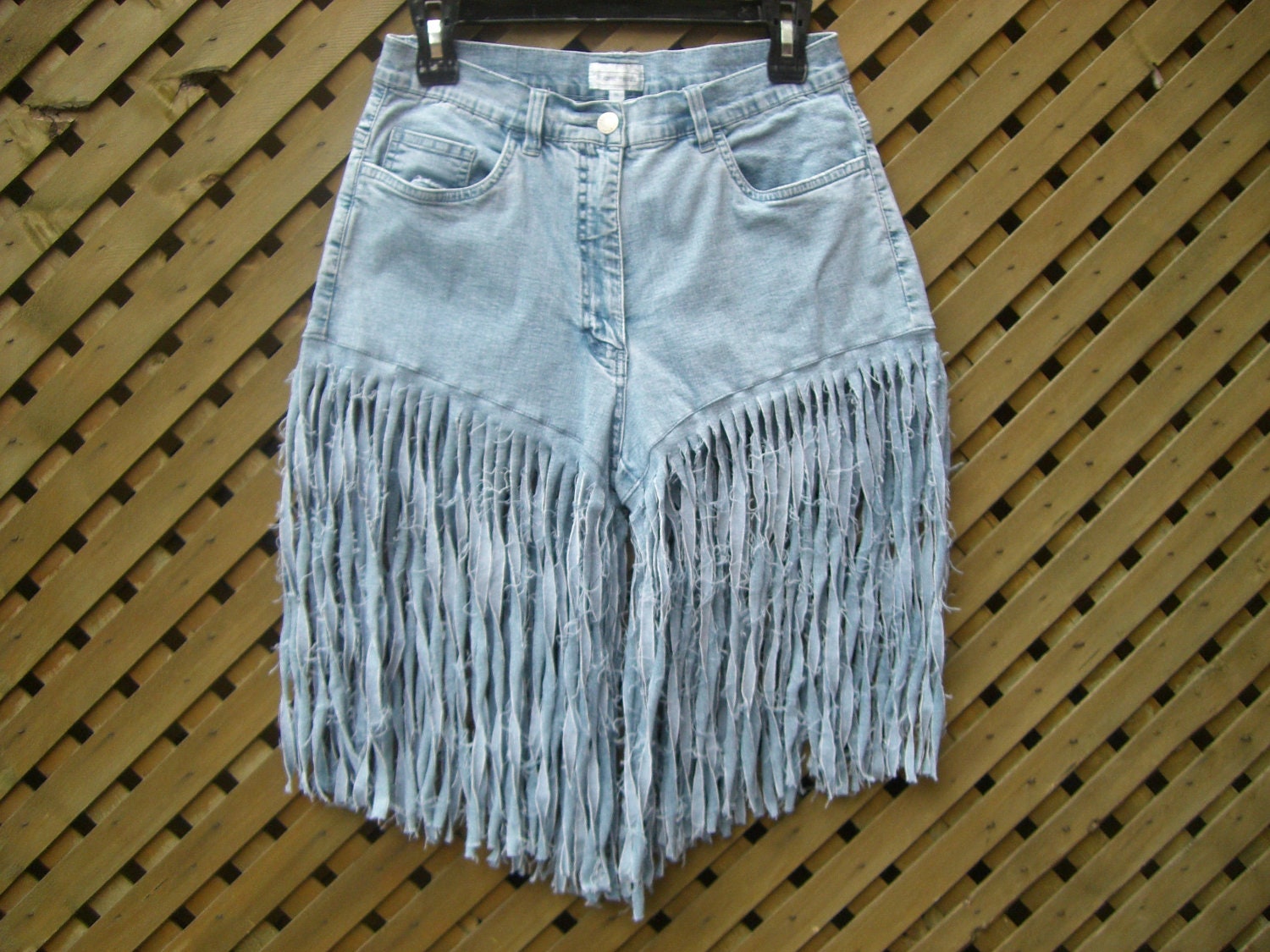 Denim Boho Beach Festival Fringe CUTOFF Shorts High Waisted
