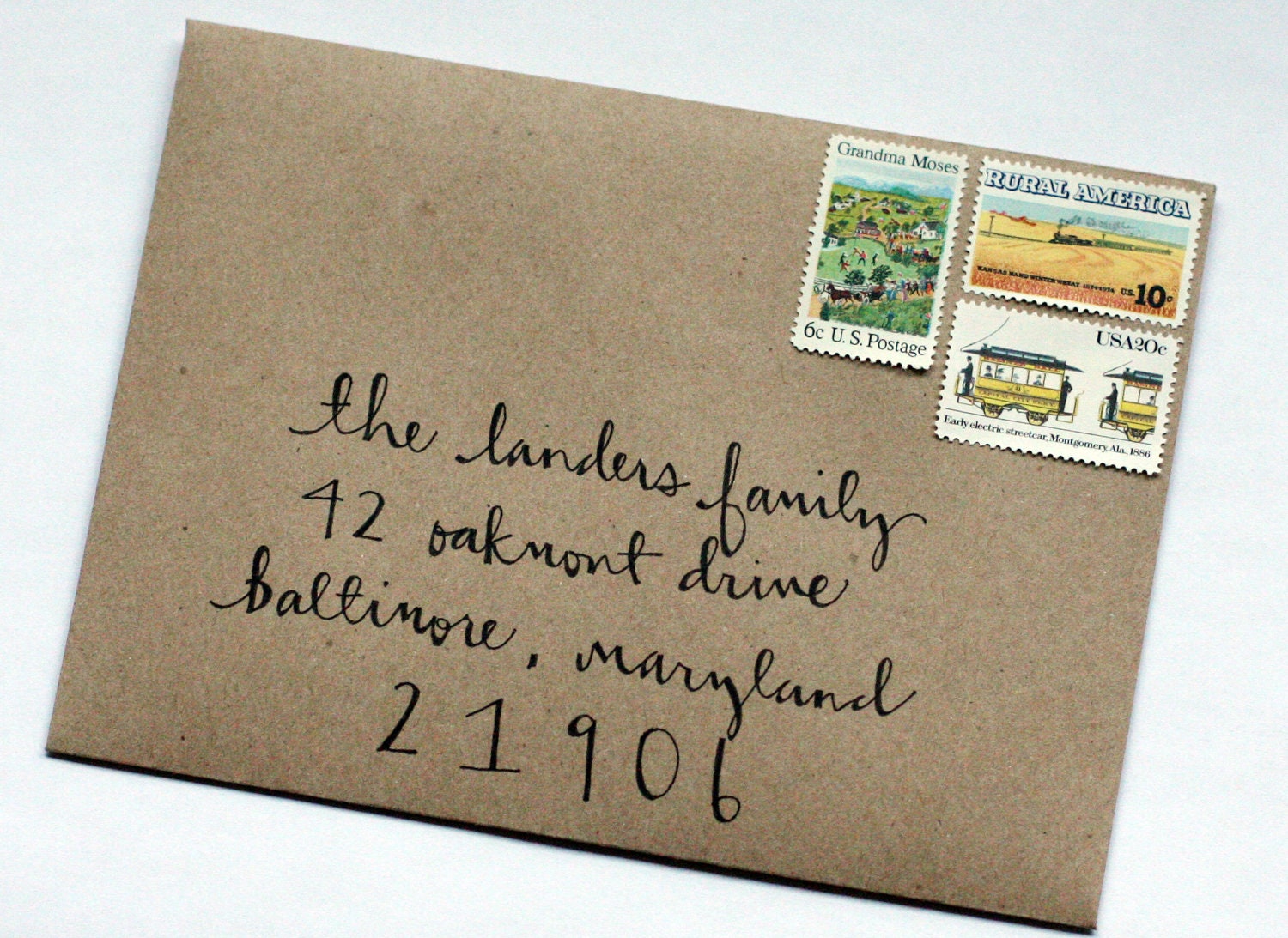 Hand Addressed Envelopes All Cursive Font