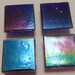 Blue Glass Magnets, set of 4