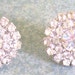 Vintage Earrings Clear Rhinestones Prong Set Screw Back