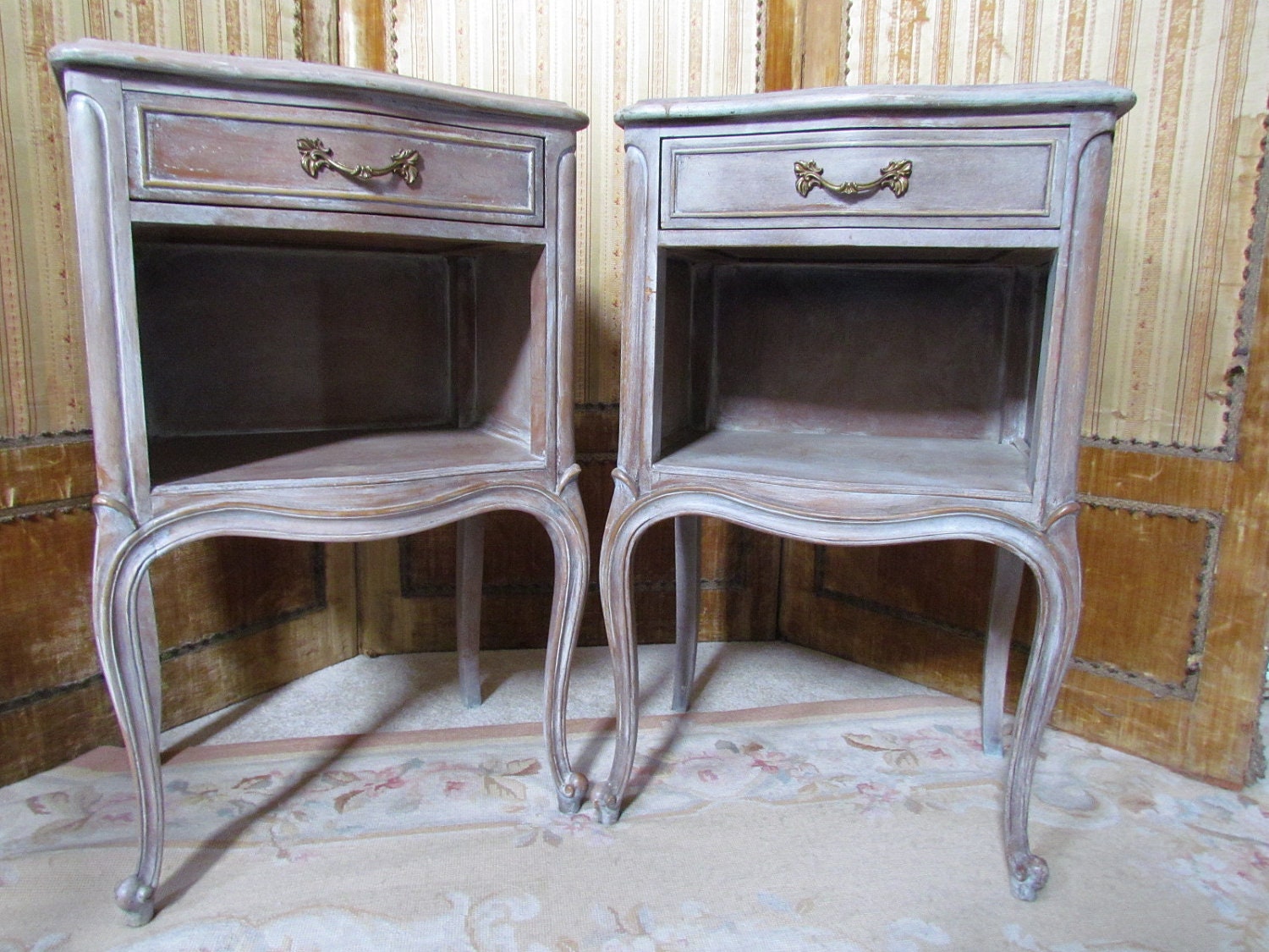 Vintage French Provincial Night Stands Bed Tables By Drexel