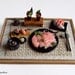 Sushi, salmon Sashimi (No.10) Maki Japanese food sets-Handcraft Dollhouse Miniatures 1/12
