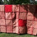 PRIMITIVE RED PLAID Rag Quilt