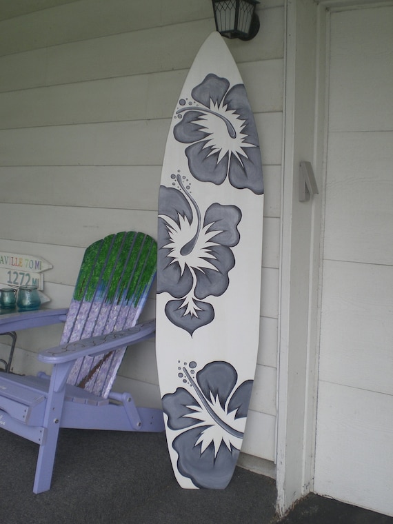 6 Foot Wood Hawaiian Surfboard Wall Art Decor or Headboard